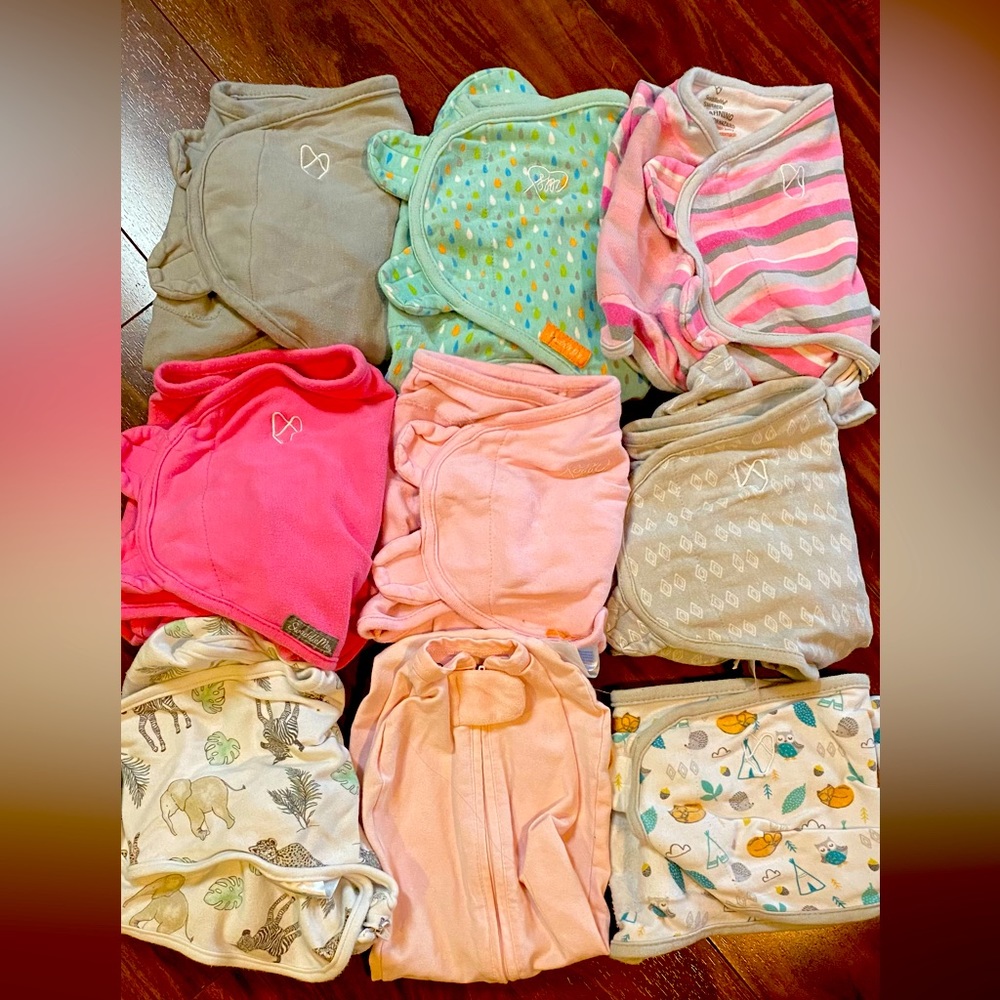 SOLD newborn girl swaddles